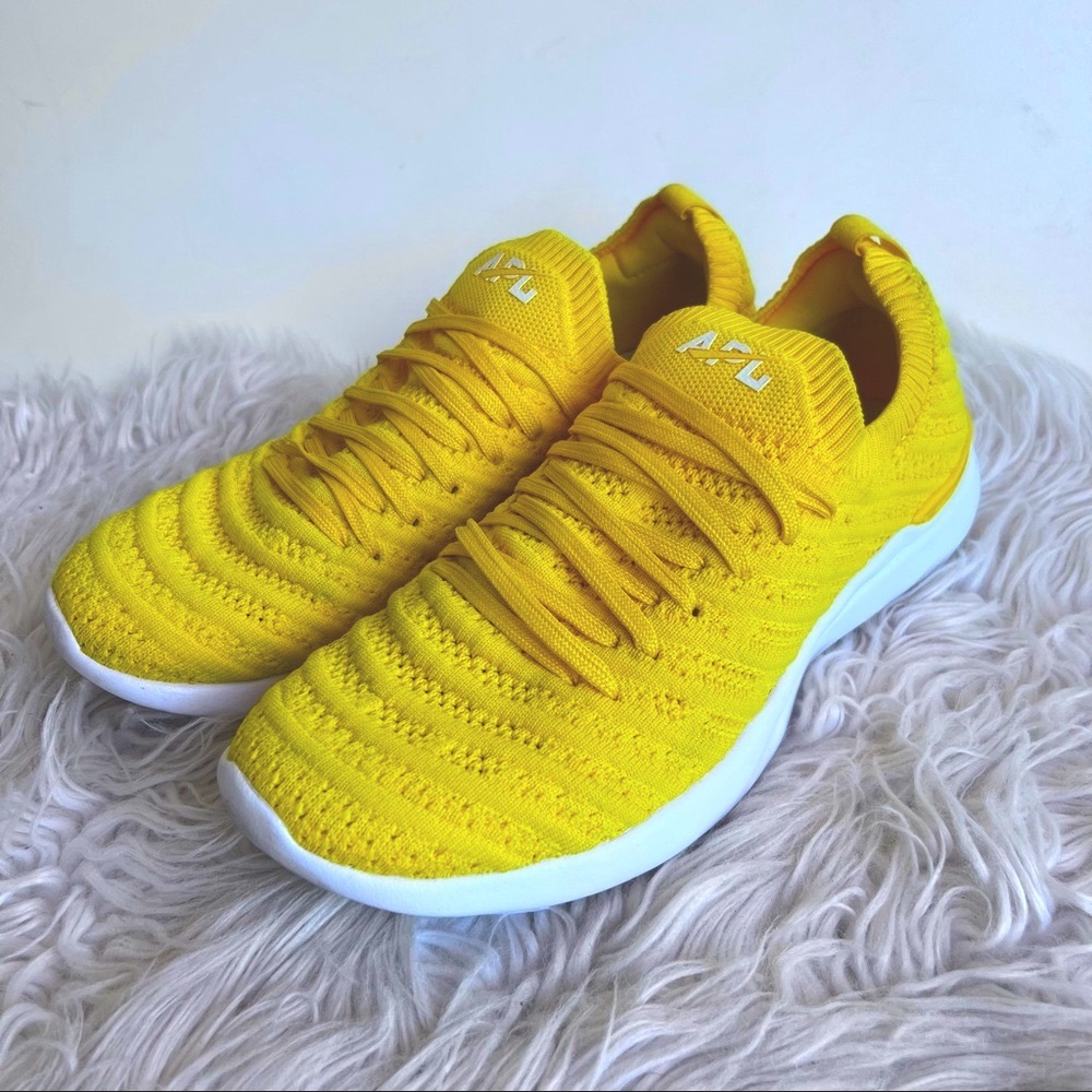 APL Yellow Knit Athletic Sneakers